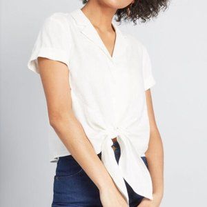 Modcloth - Tied Front Button-Up Top